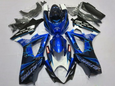 2007-2008 Suzuki GSXR 1000 Motorcycle Fairings - Blue Black Corona