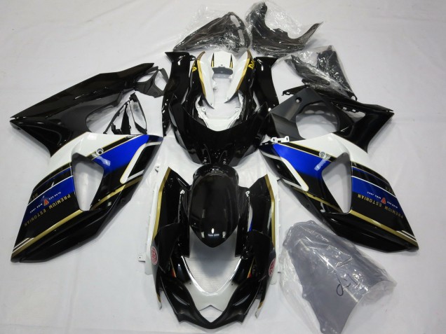 2009-2016 Suzuki GSXR 1000 Motorcycle Fairings - Blue White Gold Black