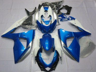 2009-2016 Suzuki GSXR 1000 Motorcycle Fairings - Blue White