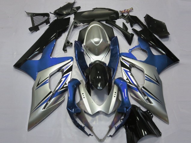 2005-2006 Suzuki GSXR 1000 Motorcycle Fairings - Blue Silver Black