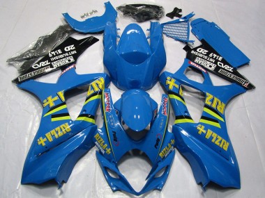 2007-2008 Suzuki GSXR 1000 Motorcycle Fairing - Blue Gold Black Rizla