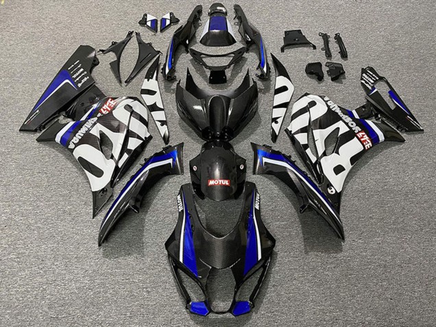 2017-2025 Suzuki GSXR 1000 Motorcycle Fairings - Carbon Fiber Style Blue