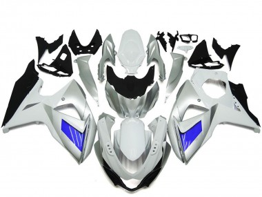 2009-2016 Suzuki GSXR 1000 Motorcycle Fairing - White Blue