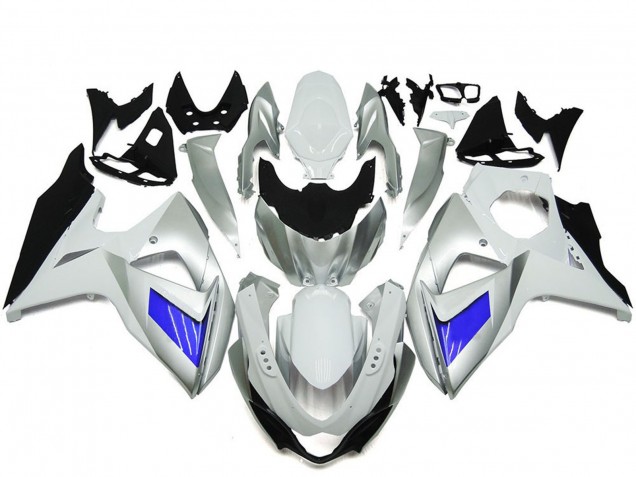 2009-2016 Suzuki GSXR 1000 Motorcycle Fairing - White Blue