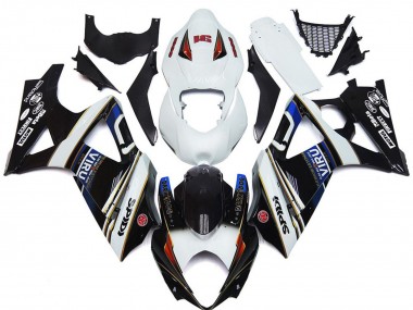 2007-2008 Suzuki GSXR 1000 Motorcycle Fairings - White Blue Red Black Viru