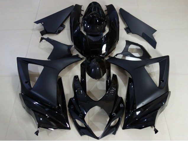 2007-2008 Suzuki GSXR 1000 Motorcycle Fairing - Glossy Black Matte Black