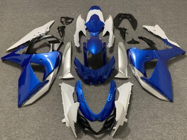 2009-2016 Suzuki GSXR 1000 Motorcycle Fairings - White Silver Blue