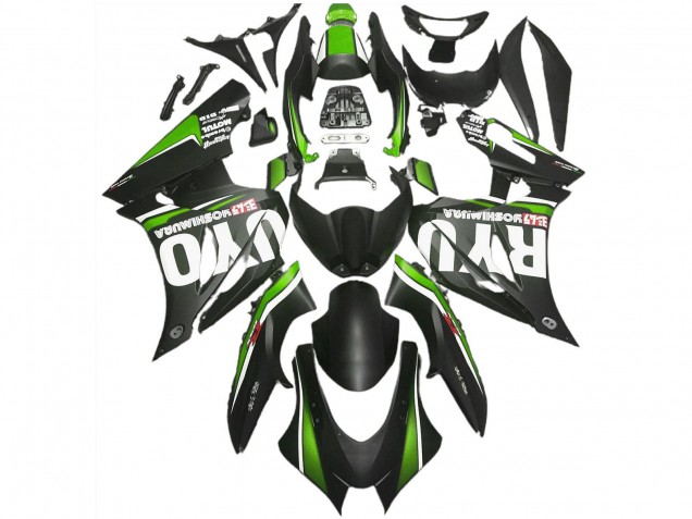 2017-2025 Suzuki GSXR 1000 Motorcycle Fairings - Matte Black Green