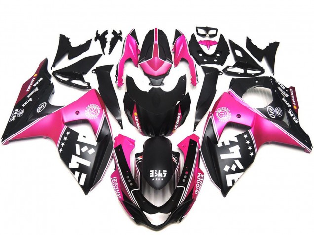 2009-2016 Suzuki GSXR 1000 Motorcycle Fairings - Pink Black