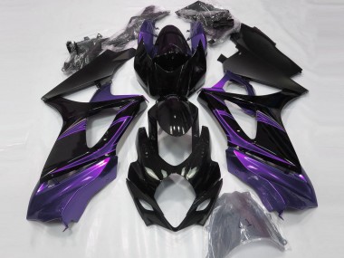 2007-2008 Suzuki GSXR 1000 Motorcycle Fairings - Glossy Black Purple