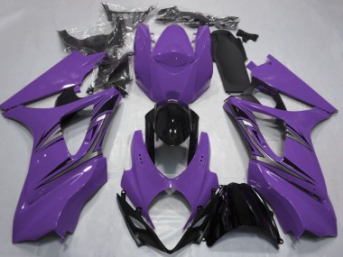 2007-2008 Suzuki GSXR 1000 Motorcycle Fairings - Purple Glossy Black OEM Style