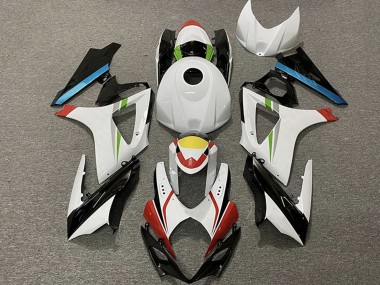 2007-2008 Suzuki GSXR 1000 Motorcycle Fairings - White Red Yellow Blue Black Racing