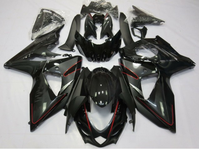 2009-2016 Suzuki GSXR 1000 Motorcycle Fairings - Glossy Black Red