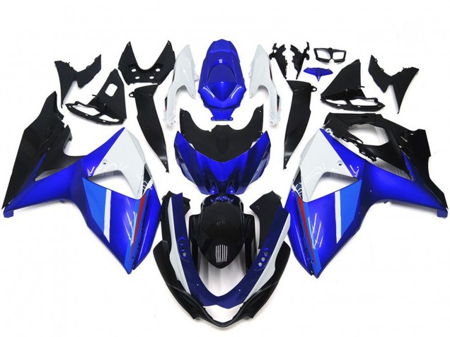 2009-2016 Suzuki GSXR 1000 Motorcycle Fairings - White Blue Black