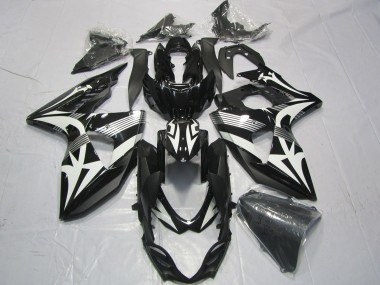 2009-2016 Suzuki GSXR 1000 Motorcycle Fairings - Black White