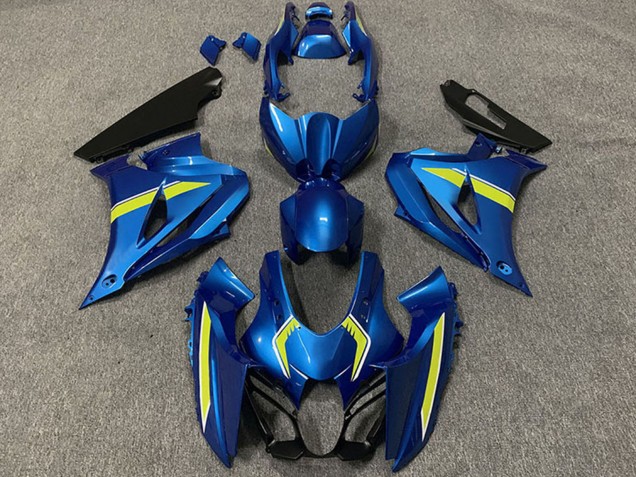 2017-2025 Suzuki GSXR 1000 Motorcycle Fairings - Blue Yellow Style