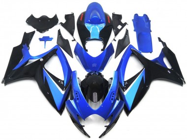 2006-2007 Suzuki GSXR 600 / GSXR 750 Motorcycle Fairings - Blue Black Red Stripe