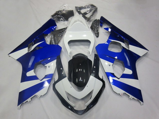 2004-2005 Suzuki GSXR 600 / GSXR 750 Motorcycle Fairings - White Blue Black OEM Style