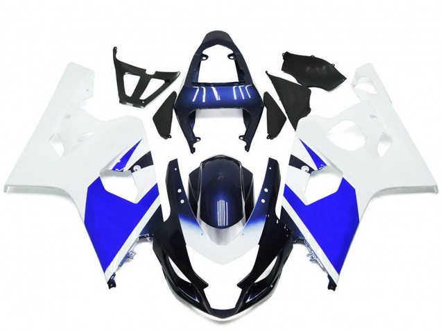 2004-2005 Suzuki GSXR 600 / GSXR 750 Motorcycle Fairings - White Blue