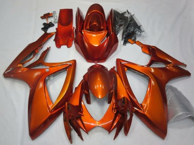 2006-2007 Suzuki GSXR 600 / GSXR 750 Motorcycle Fairings - Burnt Orange