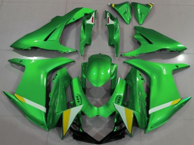 2011-2024 Suzuki GSXR 600 / GSXR 750 Motorcycle Fairings - Green White Yellow