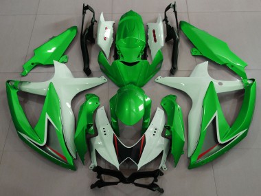 2008-2010 Suzuki GSXR 600 / GSXR 750 Motorcycle Fairings - White Green Black Red