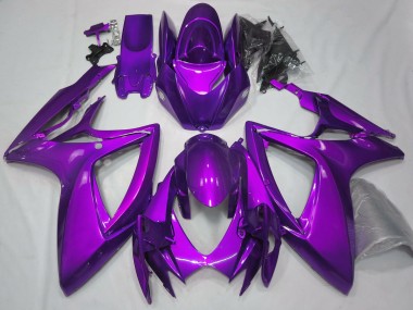 2006-2007 Suzuki GSXR 600 / GSXR 750 Motorcycle Fairings - Plain Glossy Purple