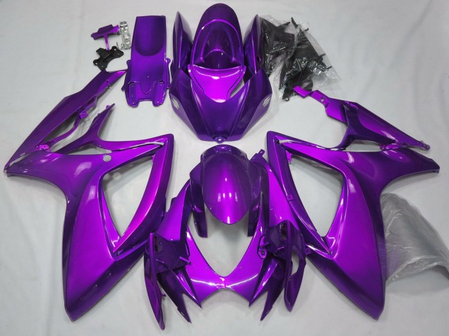 2006-2007 Suzuki GSXR 600 / GSXR 750 Motorcycle Fairings - Plain Glossy Purple
