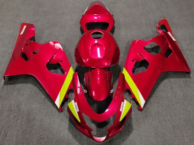 2004-2005 Suzuki GSXR 600 / GSXR 750 Motorcycle Fairings - Red Yellow White