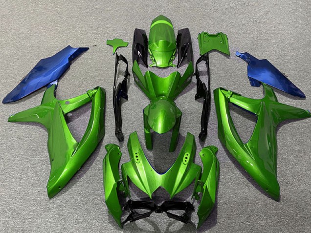 2008-2010 Suzuki GSXR 600 / GSXR 750 Motorcycle Fairings - Green Blue