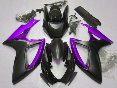 2006-2007 Suzuki GSXR 600 / GSXR 750 Motorcycle Fairings - Matte Black Purple