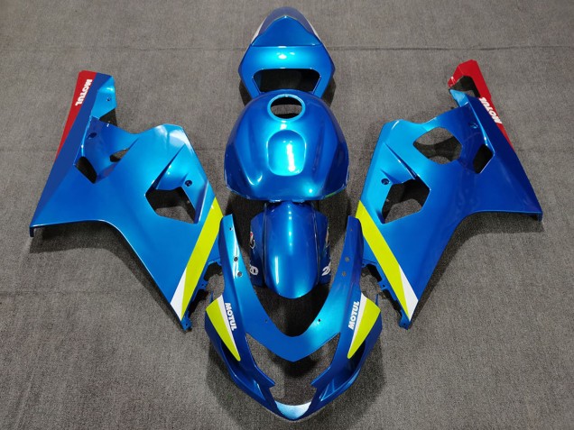2004-2005 Suzuki GSXR 600 / GSXR 750 Motorcycle Fairings - Blue Yellow Red