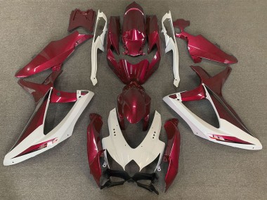 2008-2010 Suzuki GSXR 600 / GSXR 750 Motorcycle Fairings - White Red OEM Style