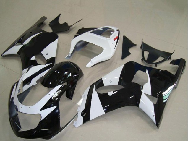2001-2003 Suzuki GSXR 600 / GSXR 750 Motorcycle Fairings - White Glossy Black