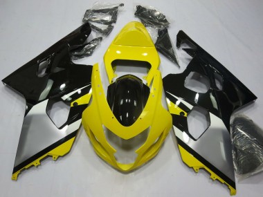 2004-2005 Suzuki GSXR 600 / GSXR 750 Motorcycle Fairings - Yellow Silver Black OEM Style