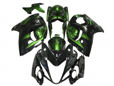 2008-2020 Suzuki GSXR 1300 Motorcycle Fairings - Glossy Black and Deep Green