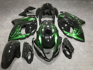 2008-2020 Suzuki GSXR 1300 Motorcycle Fairings - Glossy Black and Green