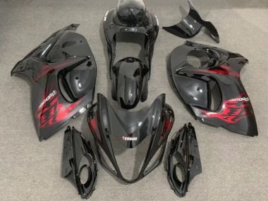 2008-2020 Suzuki GSXR 1300 Motorcycle Fairings - Glossy Black Red