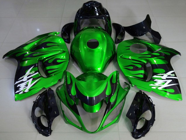 2008-2020 Suzuki GSXR 1300 Motorcycle Fairings - Glossy Green Black