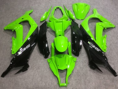 2016-2020 Kawasaki ZX10R Abs Motorcycle Fairings - Green Glossy Black