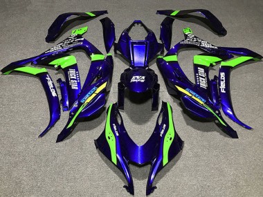 2016-2020 Kawasaki ZX10R Motorcycle Fairings - Deep Blue Green Trick Star Eva Racing