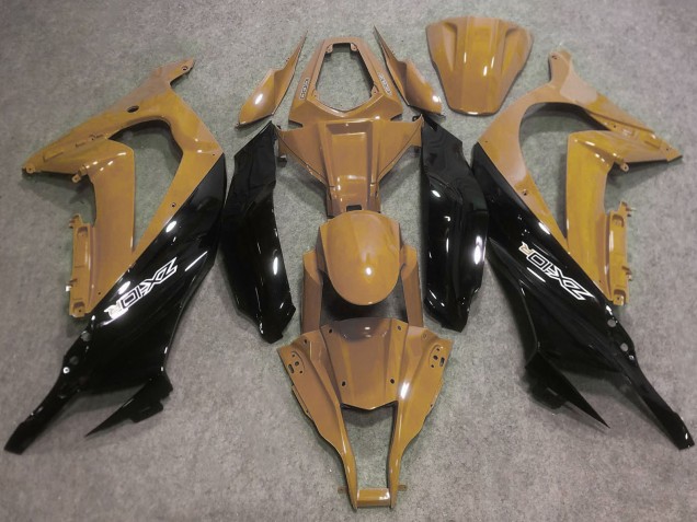 2016-2020 Kawasaki ZX10R Motorcycle Fairings - Desert Tan Glossy Black