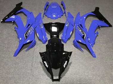 2011-2015 Kawasaki ZX10R Motorcycle Fairings - Blue Glossy Black