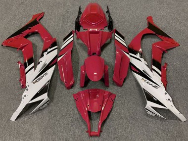 2011-2015 Kawasaki ZX10R Motorcycle Fairings - Maroon Red White Black