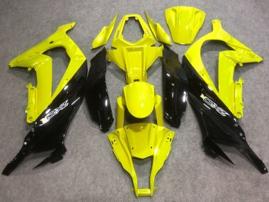 2016-2020 Kawasaki ZX10R Motorcycle Fairings - Yellow Glossy Black
