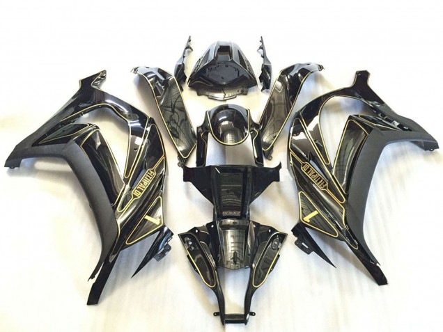 2011-2015 Kawasaki ZX10R Motorcycle Fairings - Silver Glossy Black Matte Black Gold