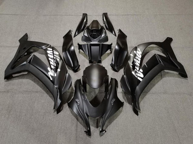2016-2020 Kawasaki ZX10R Motorcycle Fairings - Matte Black White Ninja