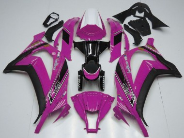 2011-2015 Kawasaki ZX10R Motorcycle Fairings - White Pink Glossy Black OEM Style