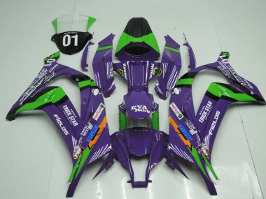 2011-2015 Kawasaki ZX10R Motorcycle Fairings - Purple Black Green Orange White Trick Star Eva Racing OEM Style