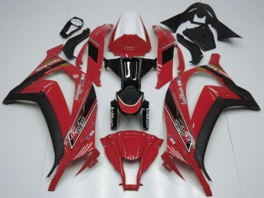2011-2015 Kawasaki ZX10R Motorcycle Fairings - White Red Glossy Black OEM Style